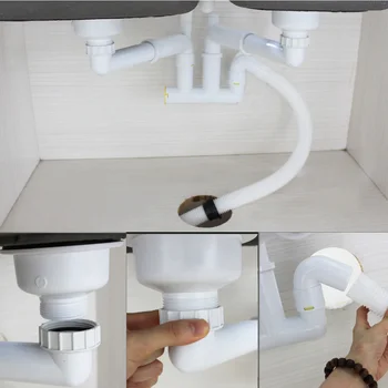Talea double sink drainage pipe kit white hose sink drain hose with overflow kitchen sink downcomer Plastic Flume GR014C001
Talea double sink drainage pipe kit white hose sink drain hose with overflow kitchen sink downcomer Plastic Flume GR014C001