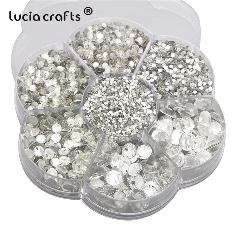 1 Box 1.2-8mm Clear Glass Crystal Rhinestones Round Flat Back Rhinestones Gems for Bag Nail Art Decor DIY Accessories 003018087
1 Box 1.2-8mm Clear Glass Crystal Rhinestones Round Flat Back Rhinestones Gems for Bag Nail Art Decor DIY Accessories 003018087