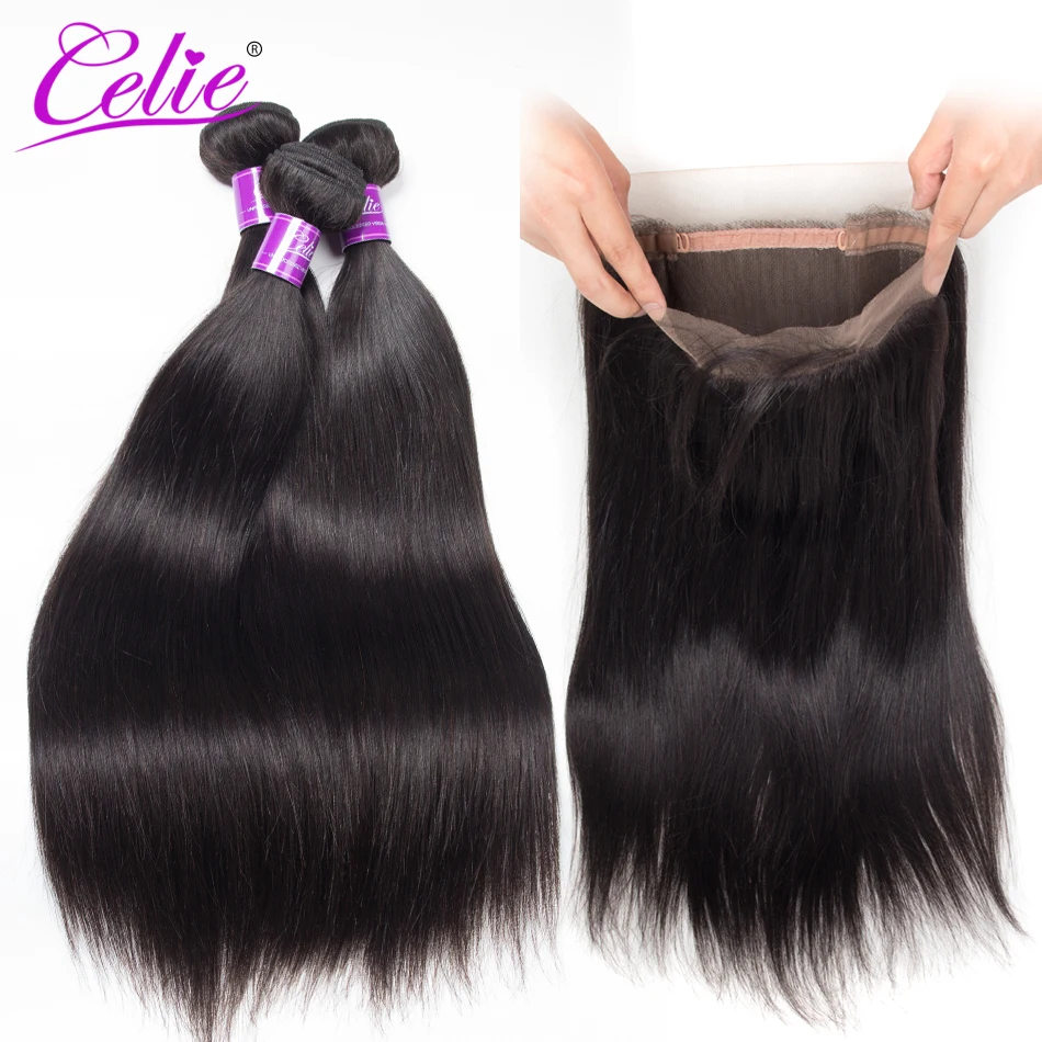 Celie Brazilian Straight Hair 360 Lace Frontal With Bundles Remy Human Hair 3 Bundle With 360 Frontal Pre plucked with baby Hair
Celie Brazilian Straight Hair 360 Lace Frontal With Bundles Remy Human Hair 3 Bundle With 360 Frontal Pre plucked with baby Hair
