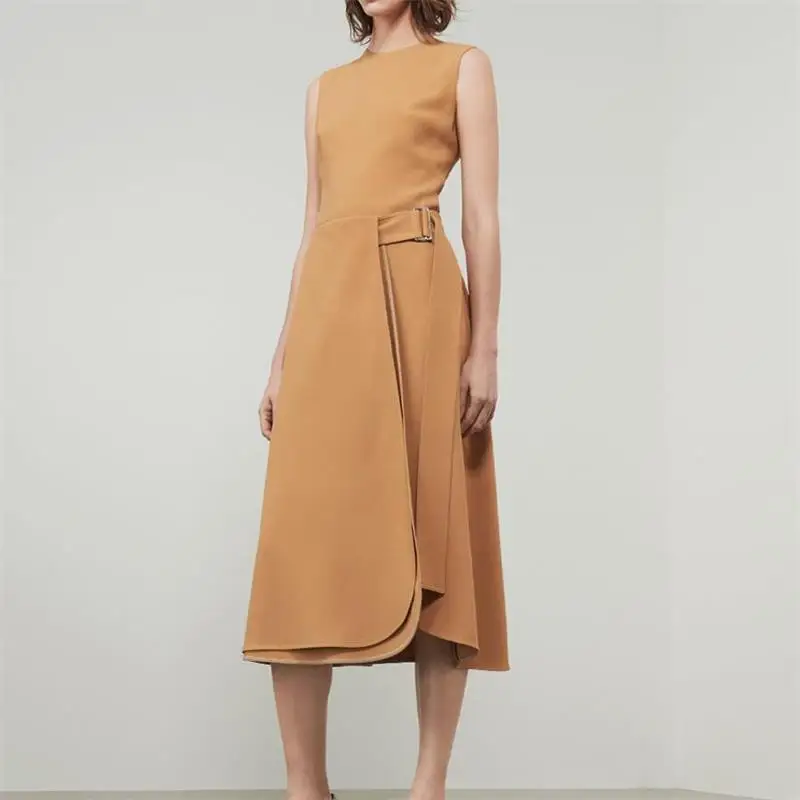 Women Runway Dress 2019 High Quality Summer Fashion O-Neck Sleeveless Front-slit Solid Elegant Dresses NP0300J
Women Runway Dress 2019 High Quality Summer Fashion O-Neck Sleeveless Front-slit Solid Elegant Dresses NP0300J