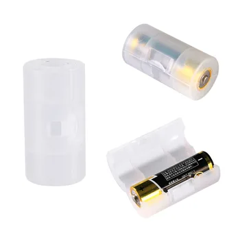 

4pcs/set AA Battery to Size C Battery Adapters Holder Switcher Converter Cases Box