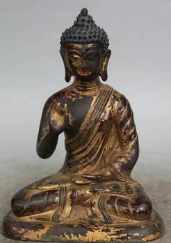 bi001586 8" Tibet Buddhism Bronze 24K Gold Gilt Seat Shakyamuni Amitabha Buddha Statue
bi001586 8" Tibet Buddhism Bronze 24K Gold Gilt Seat Shakyamuni Amitabha Buddha Statue