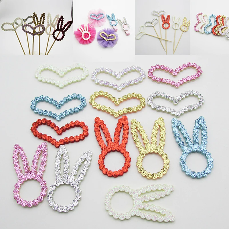 35pcs/Lot 5*2.5cm kawaii Rabbit ear/ Heart Pads Patches Appliques for Craft Clothes Sewing Supplies DIY Hair Clip Accessories
35pcs/Lot 5*2.5cm kawaii Rabbit ear/ Heart Pads Patches Appliques for Craft Clothes Sewing Supplies DIY Hair Clip Accessories
