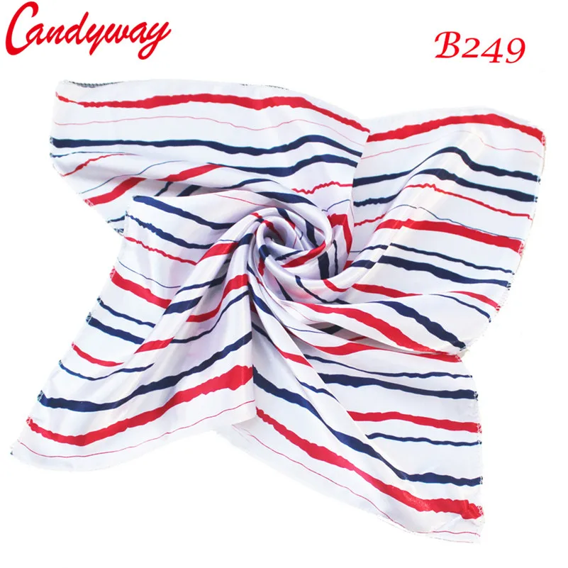 50x50cm scarf Silk Head neckerchief elegent Accessories Fashion Fashion Printed Color stripe Headscarf Ladies Women Baby bb249
50x50cm scarf Silk Head neckerchief elegent Accessories Fashion Fashion Printed Color stripe Headscarf Ladies Women Baby bb249