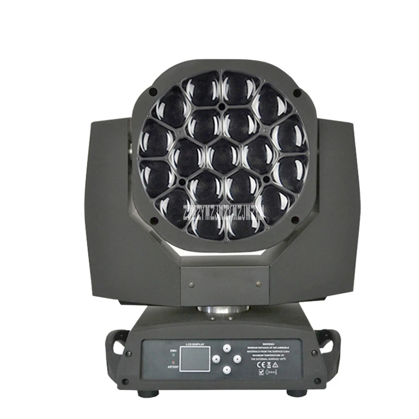 New 19 15W Four-in-one LED Focus Bee Eye Moving Head Light DMX512 Wedding Bar Show KTV Stage Lighting AC100V-240V / 50-60HZ 450W
New 19 15W Four-in-one LED Focus Bee Eye Moving Head Light DMX512 Wedding Bar Show KTV Stage Lighting AC100V-240V / 50-60HZ 450W