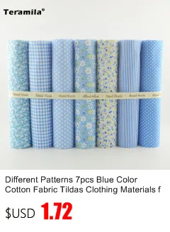 Niebieska tkanina bawełniana Teramila do patchworku, pikowana, idealna do szycia rzemiosłniczego i dekoracji domowych - Wianko - 37