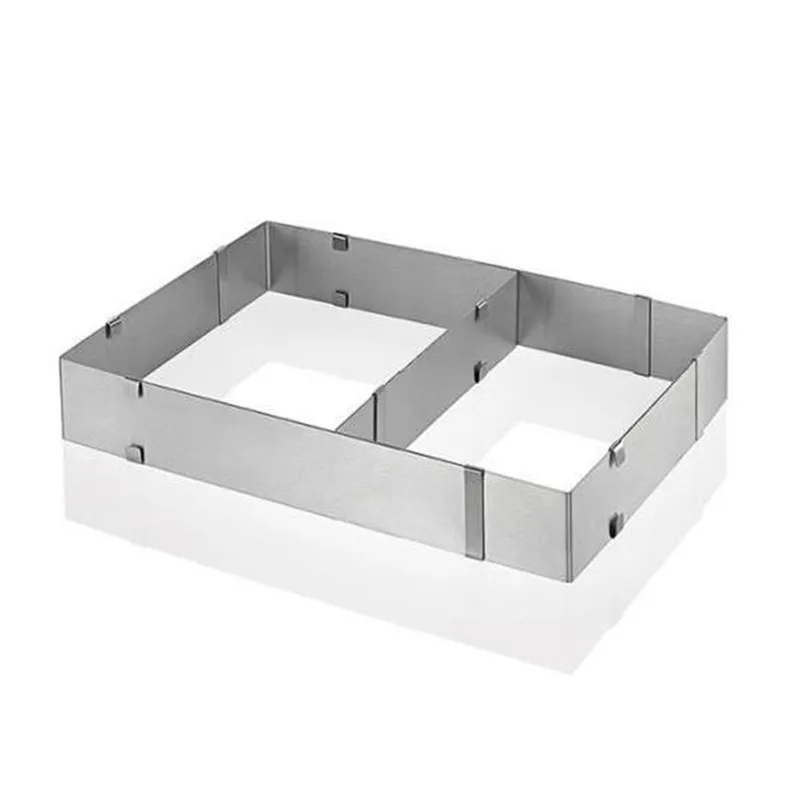 Silver color Stainless Steel Adjustable Rectangular Cake Pan Stainless Steel Non-stick Baking Cake Molds Kitchen Supply
Silver color Stainless Steel Adjustable Rectangular Cake Pan Stainless Steel Non-stick Baking Cake Molds Kitchen Supply