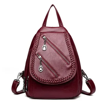 Fashion Double Zipper Women Backpack Leather Backpacks Female Preppy Style School Shoulder Bags for Teenage Girls Travel Mochila
Fashion Double Zipper Women Backpack Leather Backpacks Female Preppy Style School Shoulder Bags for Teenage Girls Travel Mochila