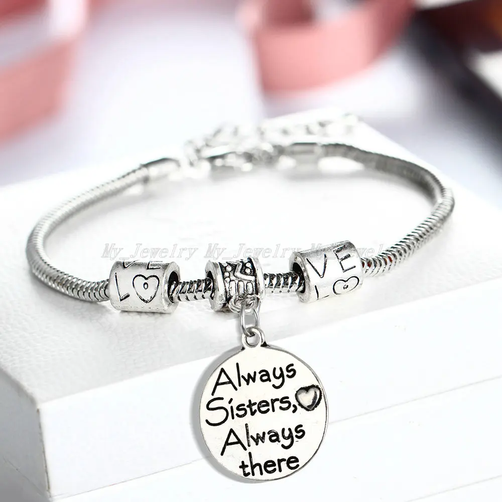 Sister Bracelet Always Sister Always There Love Bead Women Family Female Best Friend Gifts Charm Chain Friendship
Sister Bracelet Always Sister Always There Love Bead Women Family Female Best Friend Gifts Charm Chain Friendship