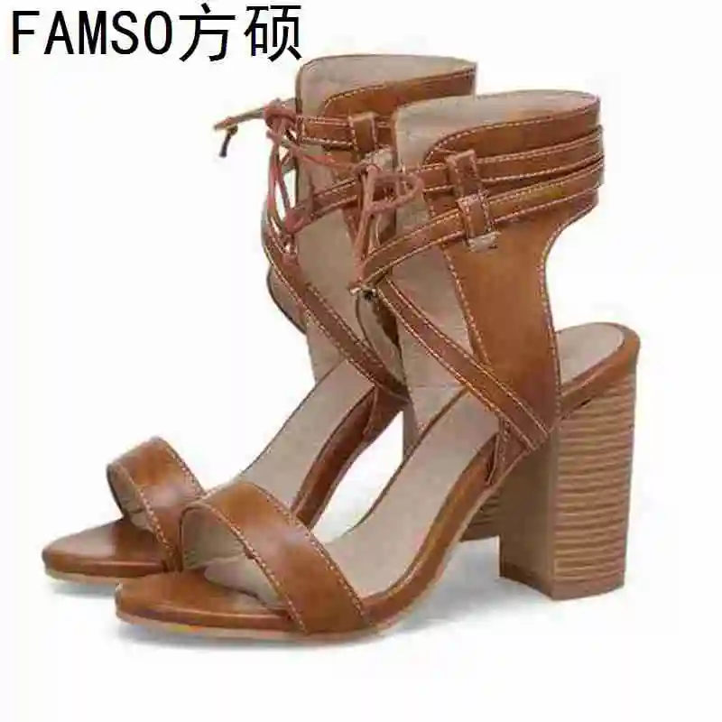 FAMSO 2019 Shoes For Women Summer High Heels Sandals Big Size 34-43 Lace-up Lady Pumps Shoes Designer Platforms Party Sandals
FAMSO 2019 Shoes For Women Summer High Heels Sandals Big Size 34-43 Lace-up Lady Pumps Shoes Designer Platforms Party Sandals