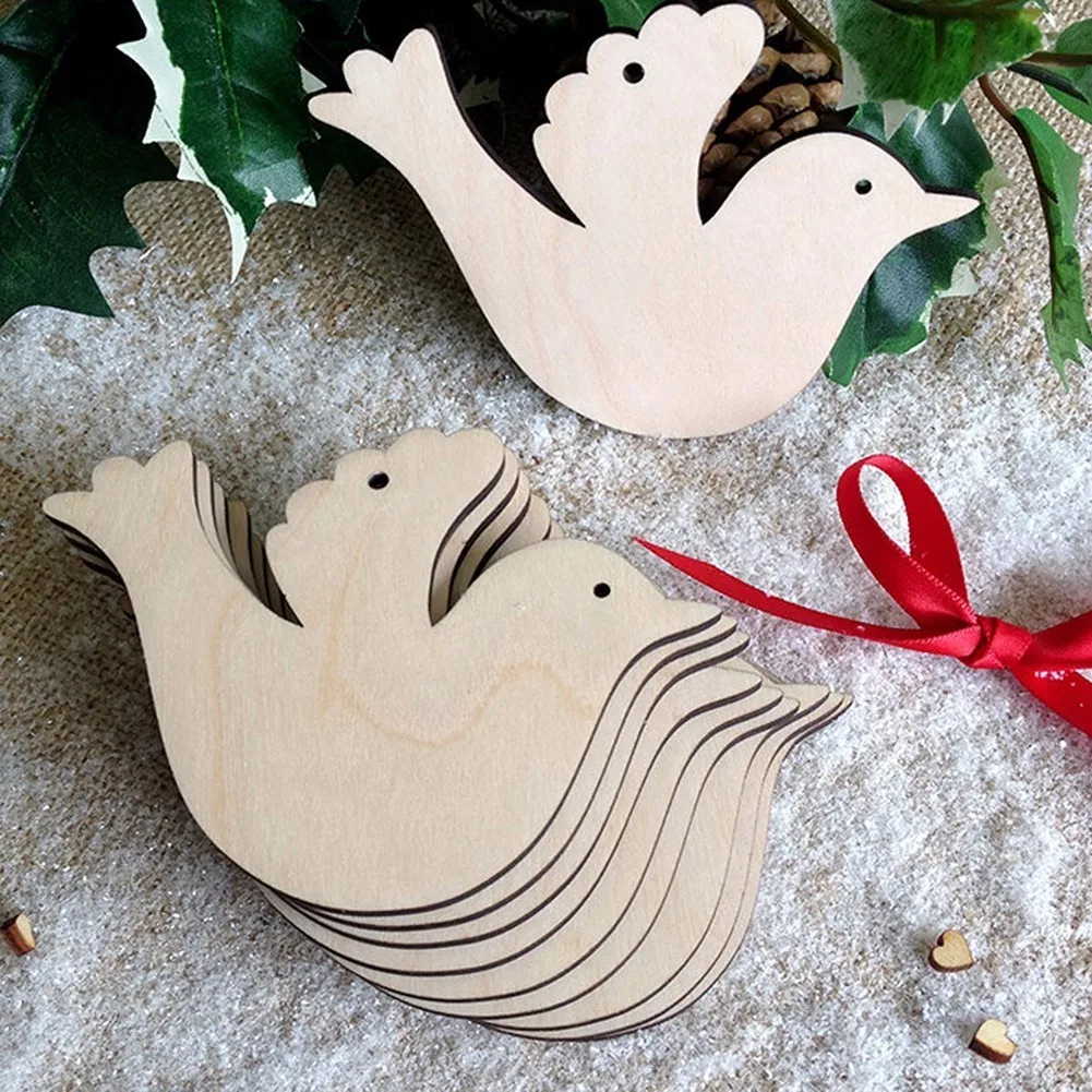 10Pcs/Lot Simple Design Natural Wooden Christmas Peace Dove Ornaments For Christmas Tree Decoration
10Pcs/Lot Simple Design Natural Wooden Christmas Peace Dove Ornaments For Christmas Tree Decoration