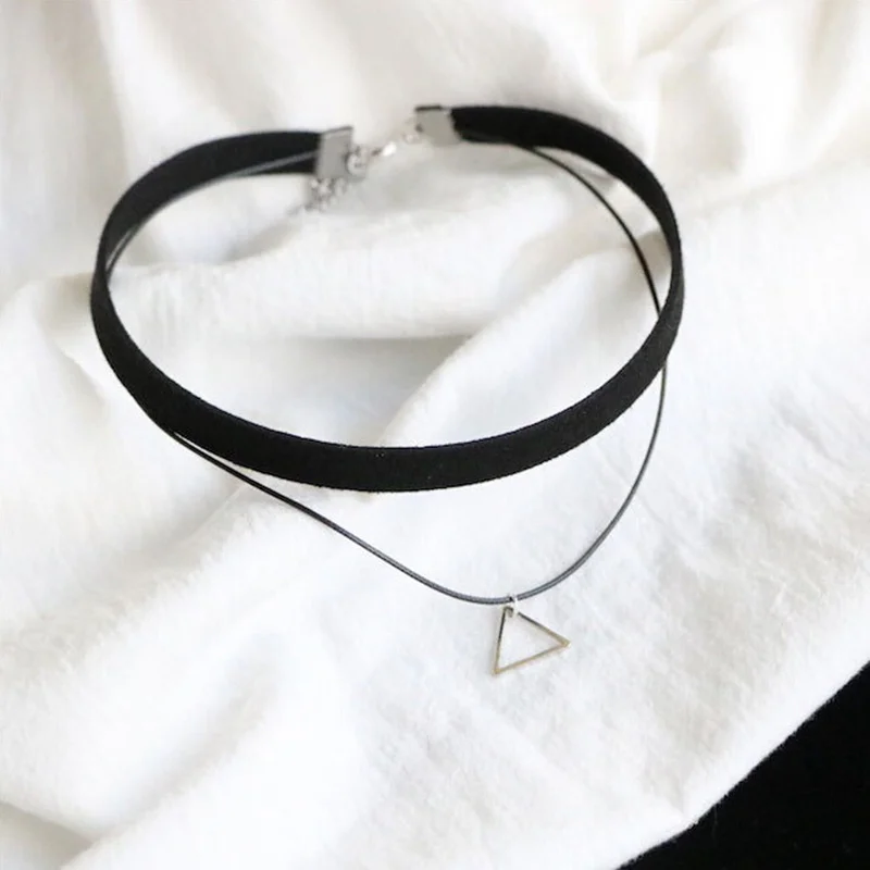 M MISM Woman Fashion Silver Necklace Jewelry Retro Geometry Triangle Necklace Girls Choker Double Layer collares de moda 2018
M MISM Woman Fashion Silver Necklace Jewelry Retro Geometry Triangle Necklace Girls Choker Double Layer collares de moda 2018