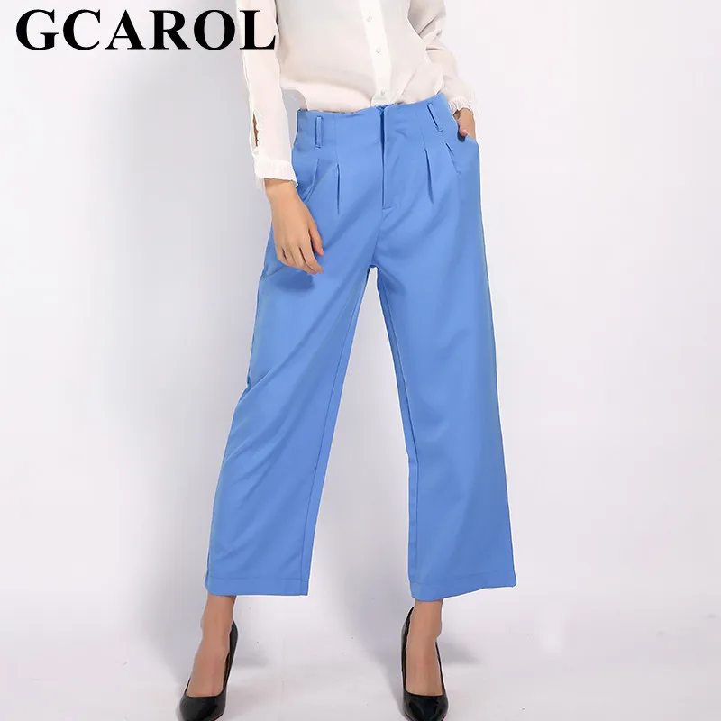 GCAROL New Arrivals Women OL Suit Pants Elegant Handsome High Street Trousers Pleating High Waist Full Length Pants
GCAROL New Arrivals Women OL Suit Pants Elegant Handsome High Street Trousers Pleating High Waist Full Length Pants