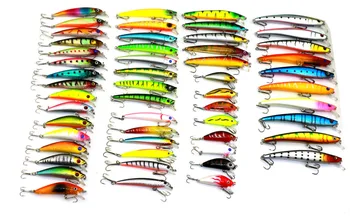 HENGJIA 53pcs/set Mixed Color Plastic Fishing Bait Hard Fishing Wobblers 7Models Minnow Crankbait Fishing Tackle
HENGJIA 53pcs/set Mixed Color Plastic Fishing Bait Hard Fishing Wobblers 7Models Minnow Crankbait Fishing Tackle