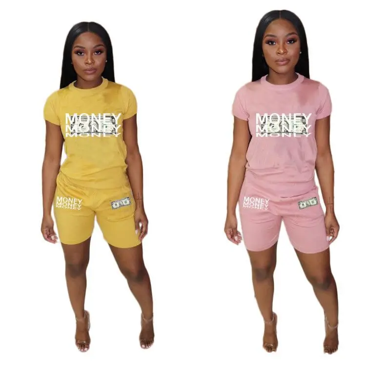 2019 Women Summer Silver Print Short Sleeve T-shirt Top and Above Knee Pants Suit Two Piece Set Casual Sports Fashion Tracksuit
2019 Women Summer Silver Print Short Sleeve T-shirt Top and Above Knee Pants Suit Two Piece Set Casual Sports Fashion Tracksuit