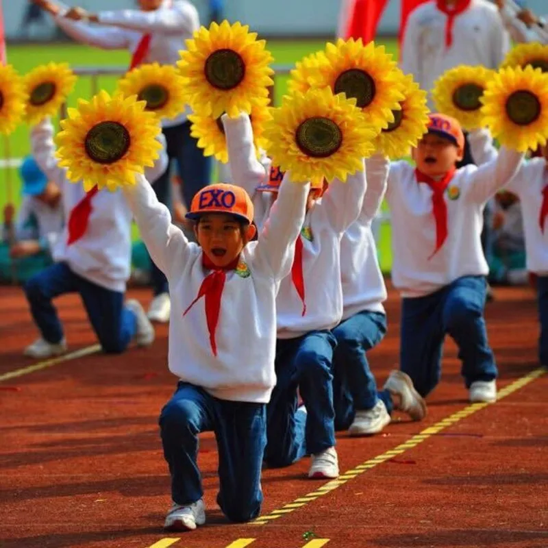 Children's props Sunflower imitation flower Dancing props Costumes for the festival celebration Student props sports meet flower
Children's props Sunflower imitation flower Dancing props Costumes for the festival celebration Student props sports meet flower