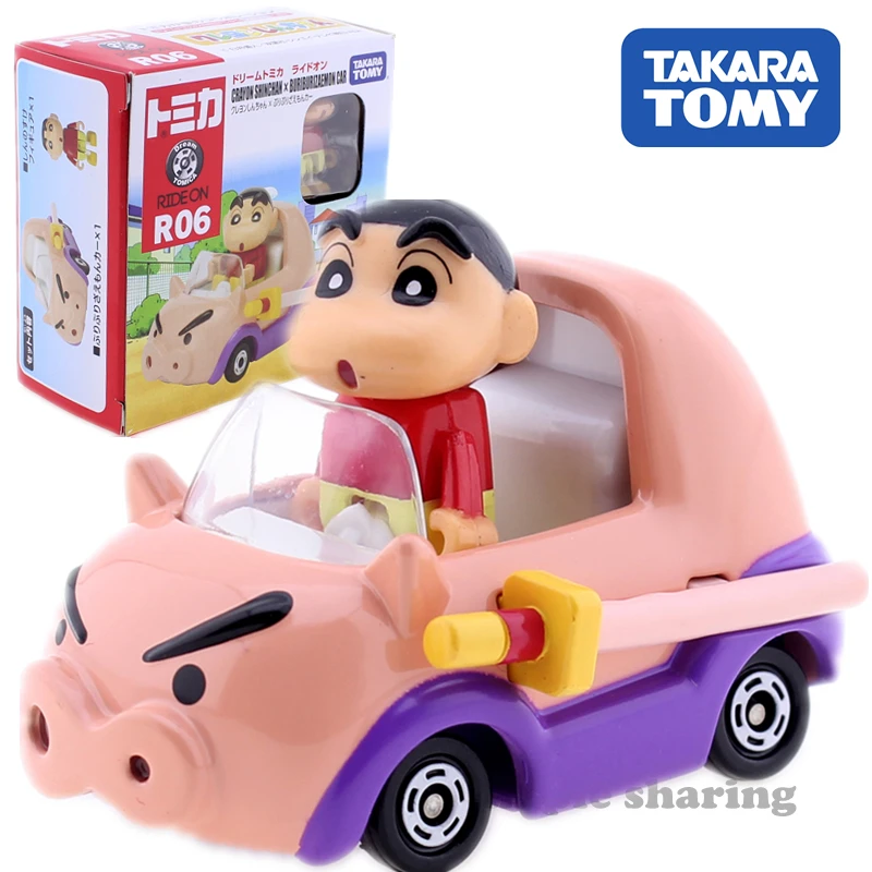 Фото Takara Tomy TOMICA Dream Ride On R06 Crayon Shin Chan Car Diecast Anime Figure Baby Toys Funny Magic Kids Bauble | Игрушки и хобби