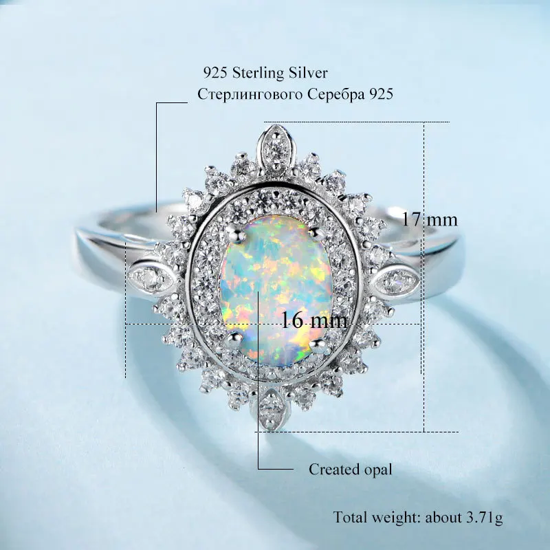 Women's S925 Sterling Silver Ring Female Oval Opal Rings Cross Border Dedicated To 6*8mm Nature Opal Ring Hot Sale Woman Jewelry
Women's S925 Sterling Silver Ring Female Oval Opal Rings Cross Border Dedicated To 6*8mm Nature Opal Ring Hot Sale Woman Jewelry