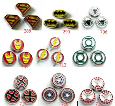 Super hero series wholesale 50pcs floating locket memory charms fit for living memory floating locket
Super hero series wholesale 50pcs floating locket memory charms fit for living memory floating locket