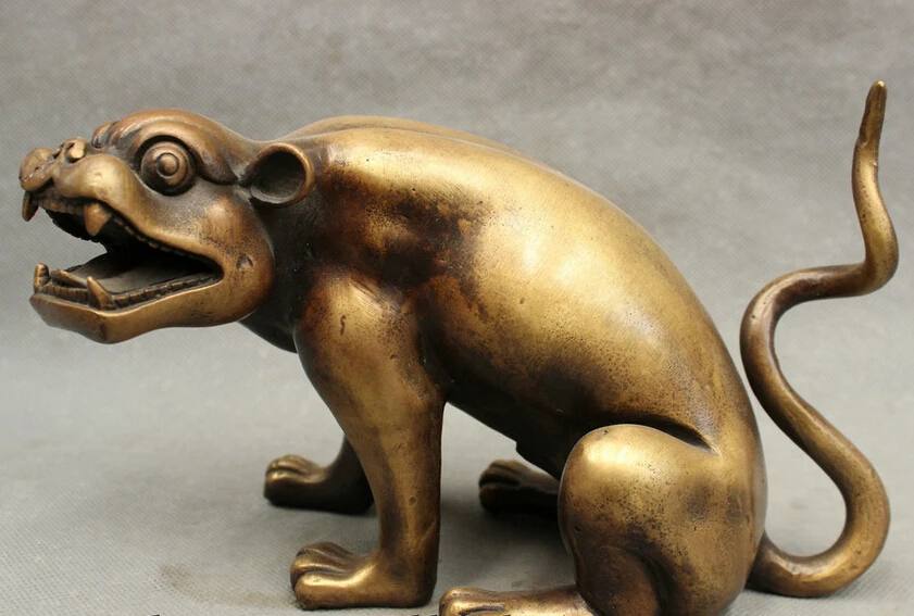 song voge gem S4390 9" FengShui Chinese Pure Bronze Collect Animals Unicorn Tiger Head Beast Statue
song voge gem S4390 9" FengShui Chinese Pure Bronze Collect Animals Unicorn Tiger Head Beast Statue