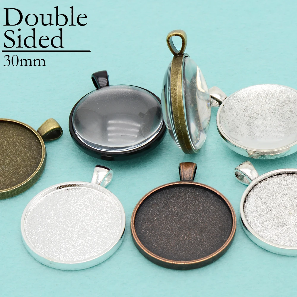 20 pcs - 30mm Double Sided Pendant Tray, Two Faced Cabochon Setting, Two Sided Pendant Setting, 2 Sides Pendant Blank 30mm Round
20 pcs - 30mm Double Sided Pendant Tray, Two Faced Cabochon Setting, Two Sided Pendant Setting, 2 Sides Pendant Blank 30mm Round