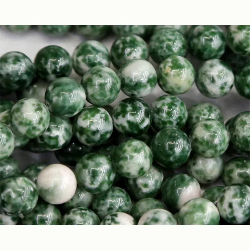 

Wholesale Natural Genuine Green Point Jade Round Loose Stone Beads 3-18mm Fit Jewelry DIY Necklaces or Bracelets 15" 03462