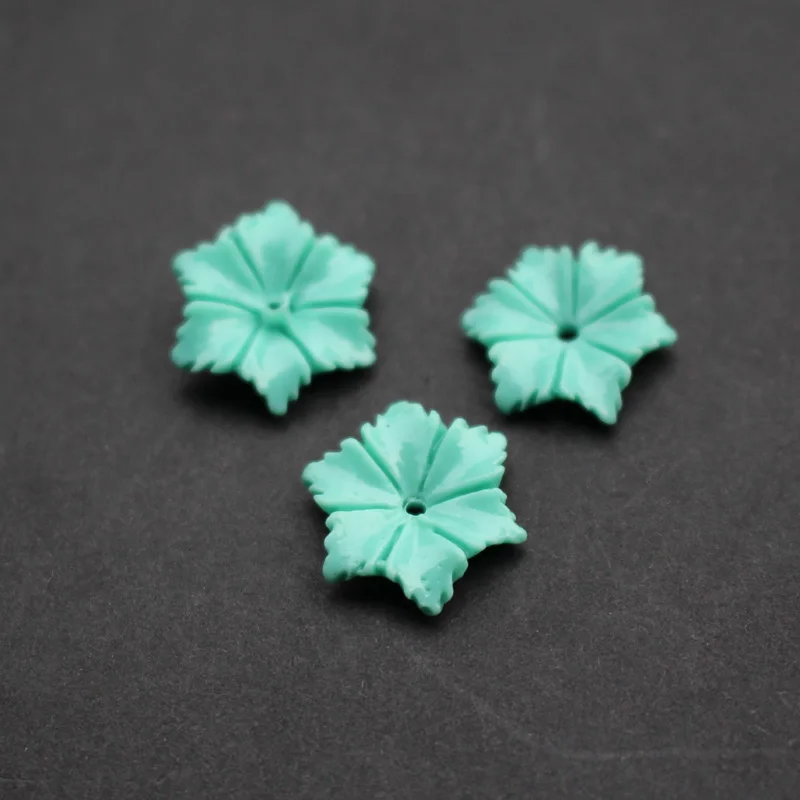 D Size 15mm (20 pieces/lot) Carved Six leaf Synthetic Coral beads Ocean Blue color Loose Beads for Jewelry making
D Size 15mm (20 pieces/lot) Carved Six leaf Synthetic Coral beads Ocean Blue color Loose Beads for Jewelry making