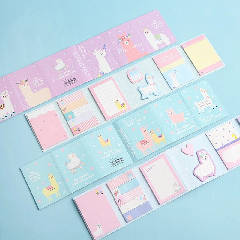 Lovely Cute Cartoon Alpaca Party 6 Folding Memo Pad N Times Sticky Notes Memo Notepad Bookmark Gift Stationery
Lovely Cute Cartoon Alpaca Party 6 Folding Memo Pad N Times Sticky Notes Memo Notepad Bookmark Gift Stationery