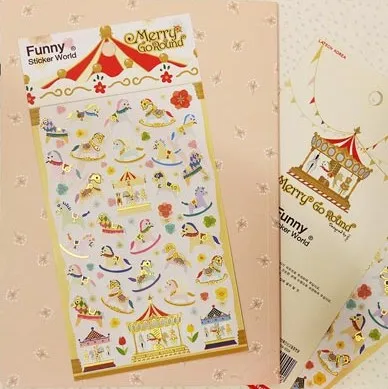 Cute Cartoon Paper Sticker Merry Go Round Lovely Decoration Stationery School Office Supplies 1 Sheet Kawaii
Cute Cartoon Paper Sticker Merry Go Round Lovely Decoration Stationery School Office Supplies 1 Sheet Kawaii