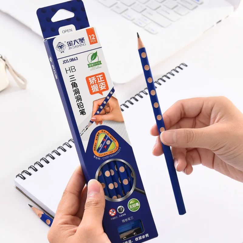 12 pcs/box Pure Color Pencil With Triangular Hole Help Students Correct Posture To Hold Pencils School Creative Stationery
12 pcs/box Pure Color Pencil With Triangular Hole Help Students Correct Posture To Hold Pencils School Creative Stationery