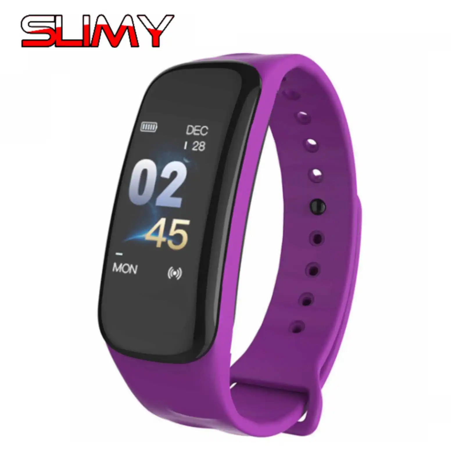 Slimy Smart Bracelet C1 Plus Color Screen Fitness Tracker Blood Pressure Heart Rate Sleep Monitor Wristband For Android IOS
Slimy Smart Bracelet C1 Plus Color Screen Fitness Tracker Blood Pressure Heart Rate Sleep Monitor Wristband For Android IOS