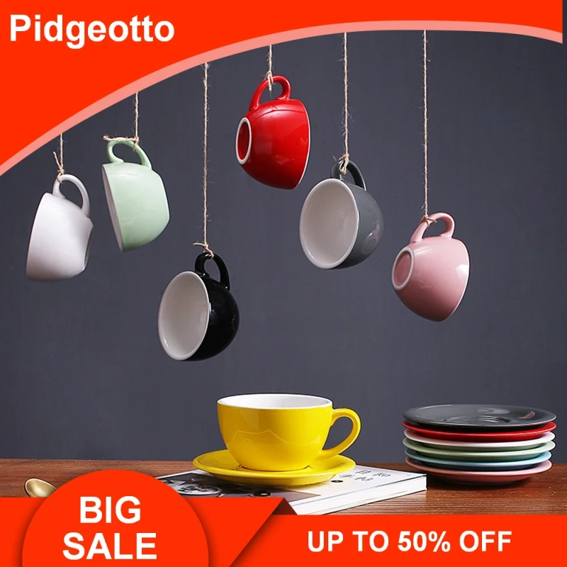 300ml Macaron Wide Mouth Latte Art Coffee Cup With Saucer European Thick Colored Glaze Ceramic Coffee Cup Set Free Shipping
300ml Macaron Wide Mouth Latte Art Coffee Cup With Saucer European Thick Colored Glaze Ceramic Coffee Cup Set Free Shipping