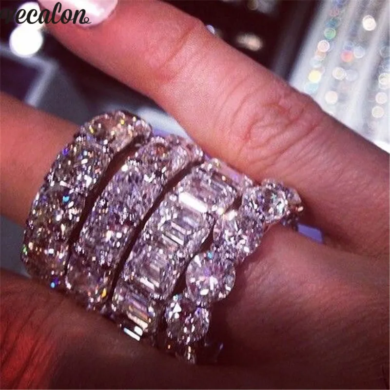 Vecalon 5 Style Handmade Promise ring AAAAA Zircon Cz 925 Sterling Silver Engagement wedding Band rings for women Men jewelry
Vecalon 5 Style Handmade Promise ring AAAAA Zircon Cz 925 Sterling Silver Engagement wedding Band rings for women Men jewelry