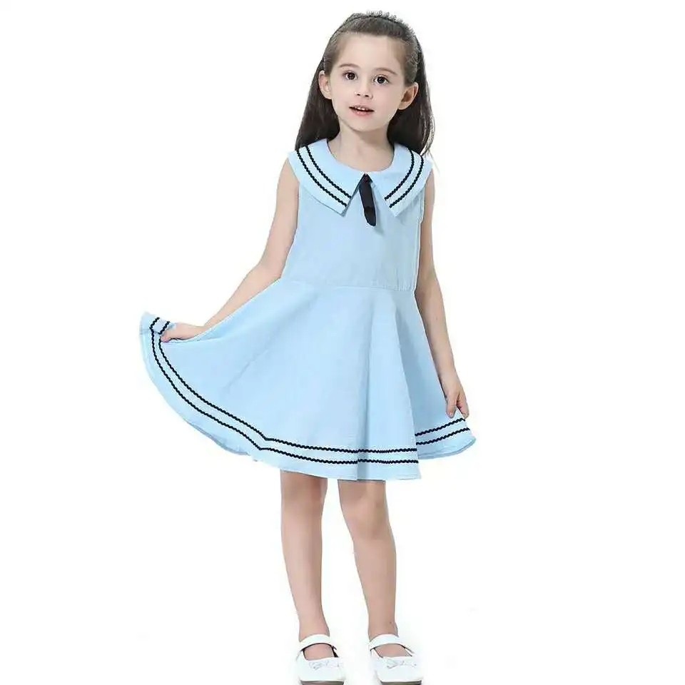 Summer Navy Style Sailor Collar Sleeveless Girls Dress for 2- 8Yrs Kids Casual Cotton School Girl yellow pink with Tie Dresses
Summer Navy Style Sailor Collar Sleeveless Girls Dress for 2- 8Yrs Kids Casual Cotton School Girl yellow pink with Tie Dresses