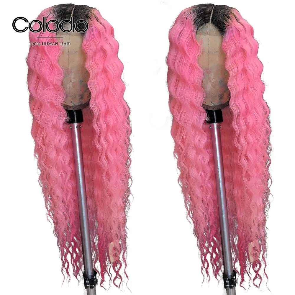 COLODO T1b Pink 13x4 Ombre Lace Front Wig Brazilian Remy Deep Wave Wig with Baby Hair PrePlucked Human Hair Wigs for Black Women
COLODO T1b Pink 13x4 Ombre Lace Front Wig Brazilian Remy Deep Wave Wig with Baby Hair PrePlucked Human Hair Wigs for Black Women