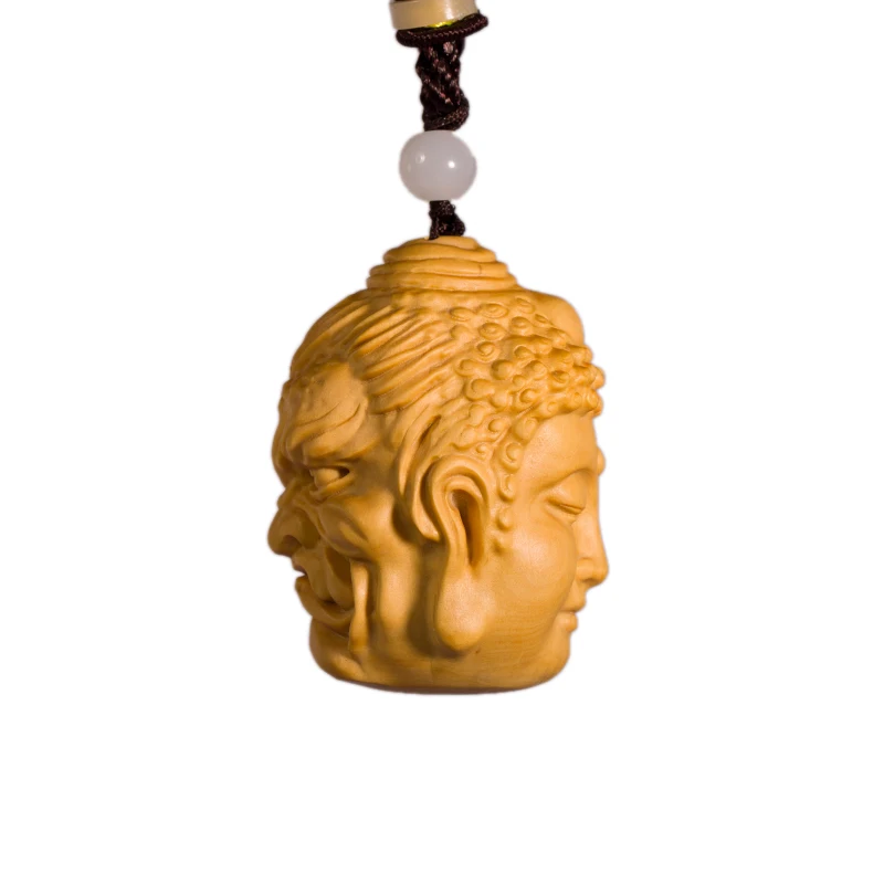 Boxwood carving handicraft Buddhist script player man as Buddha and man as devil as solid wood car pendant
Boxwood carving handicraft Buddhist script player man as Buddha and man as devil as solid wood car pendant