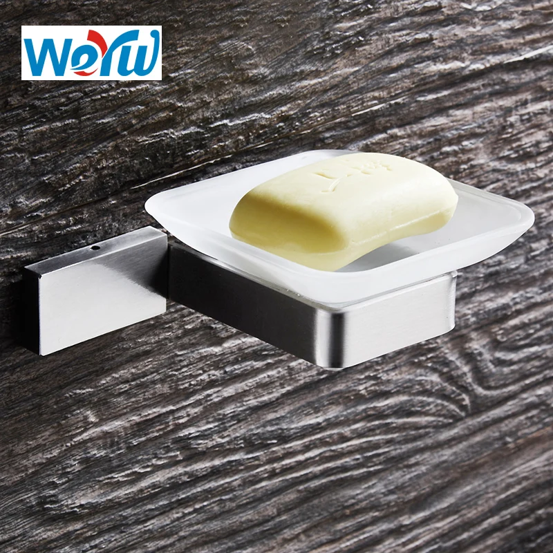 WEYUU Bathroom Accessories Soap Dish 304Stainless Steel Wall-mounted Soap Holder Square Chassis Wire drawing
WEYUU Bathroom Accessories Soap Dish 304Stainless Steel Wall-mounted Soap Holder Square Chassis Wire drawing
