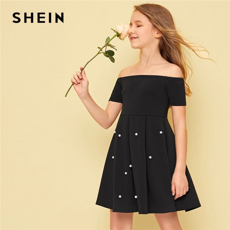 SHEIN Kiddie Black Off The Shoulder Pearl Beading Pleated Elegant Party Girls Dress 2019 Summer Sleeveless Cute A Line Dresses
SHEIN Kiddie Black Off The Shoulder Pearl Beading Pleated Elegant Party Girls Dress 2019 Summer Sleeveless Cute A Line Dresses