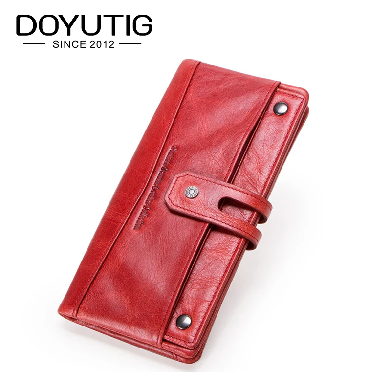 DOYUTIG Brand Women Genuine Cow Leather Long Wallets Luxury Real Leather Card Holder Lady Fashion Money Purse & Clutches A236
DOYUTIG Brand Women Genuine Cow Leather Long Wallets Luxury Real Leather Card Holder Lady Fashion Money Purse & Clutches A236