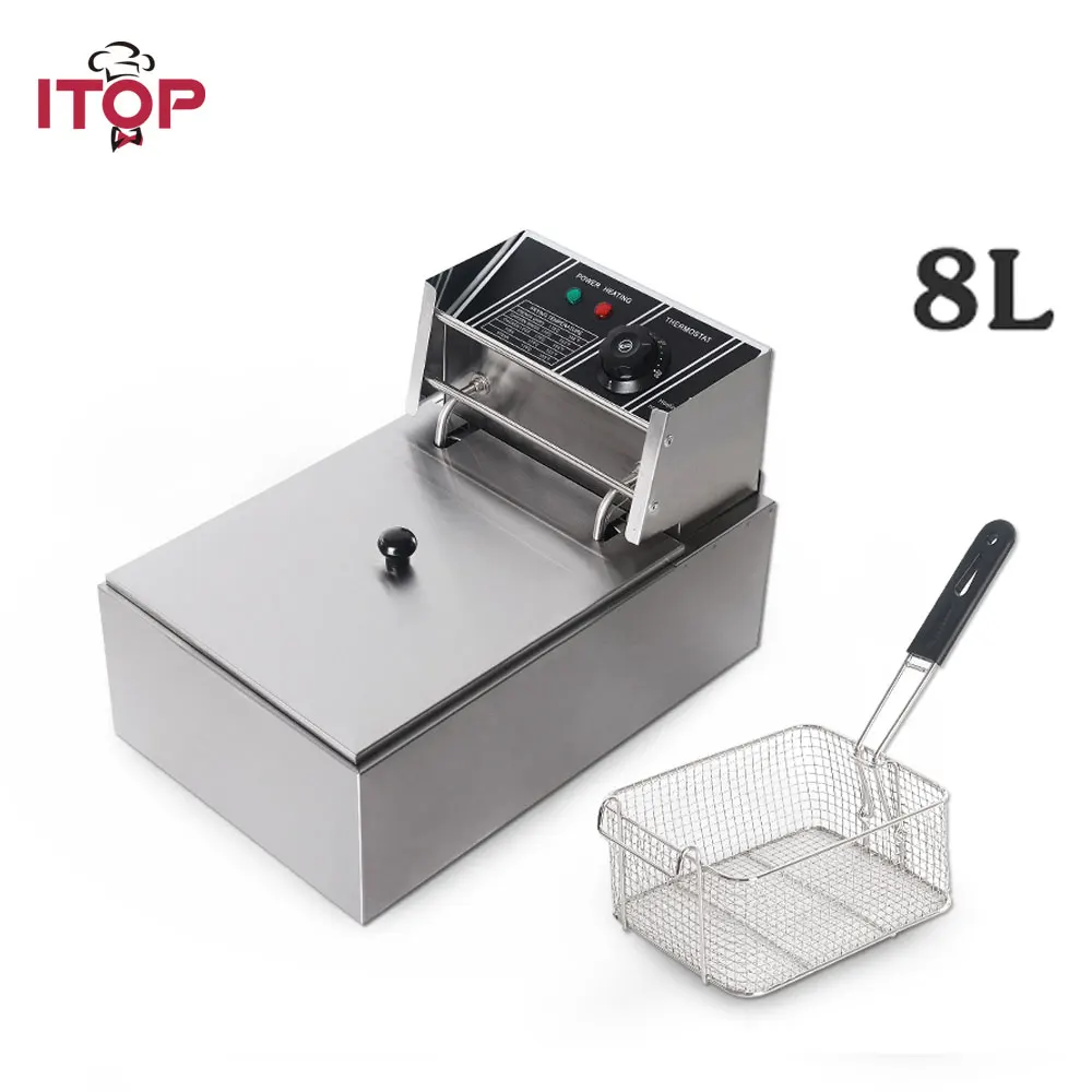8L Electric Deep Fryer 110V/220V Stainless Steel Frying Machine Commercial Or Household Fryer CE certificate
8L Electric Deep Fryer 110V/220V Stainless Steel Frying Machine Commercial Or Household Fryer CE certificate