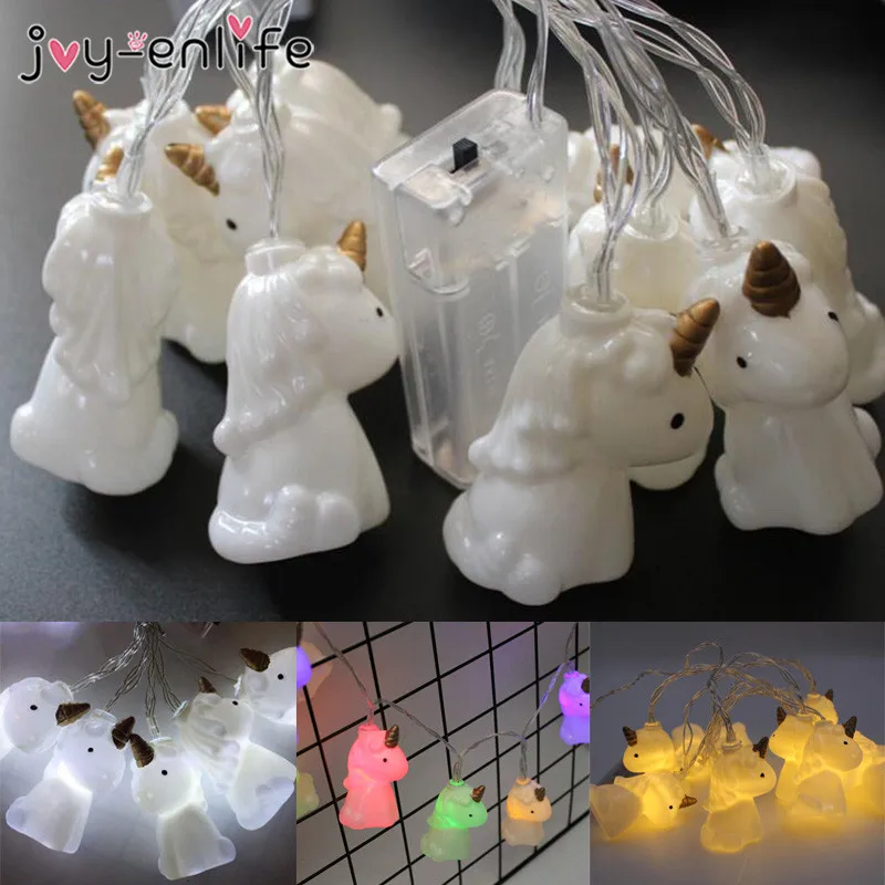 JOY-ENLIFE 2M Unicorn Head LED String Lights Lanterns Lamp Room Background Decor New Year 2019 Decoration Unicorn Birthday Decor
JOY-ENLIFE 2M Unicorn Head LED String Lights Lanterns Lamp Room Background Decor New Year 2019 Decoration Unicorn Birthday Decor