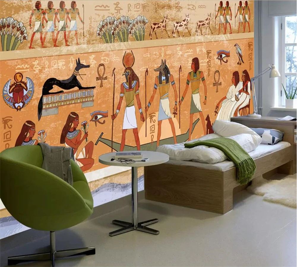 beibehang papel de parede Custom wallpaper 3d photo mural retro ancient Egyptian pharaoh and god mural 3d wall papers home decor
beibehang papel de parede Custom wallpaper 3d photo mural retro ancient Egyptian pharaoh and god mural 3d wall papers home decor