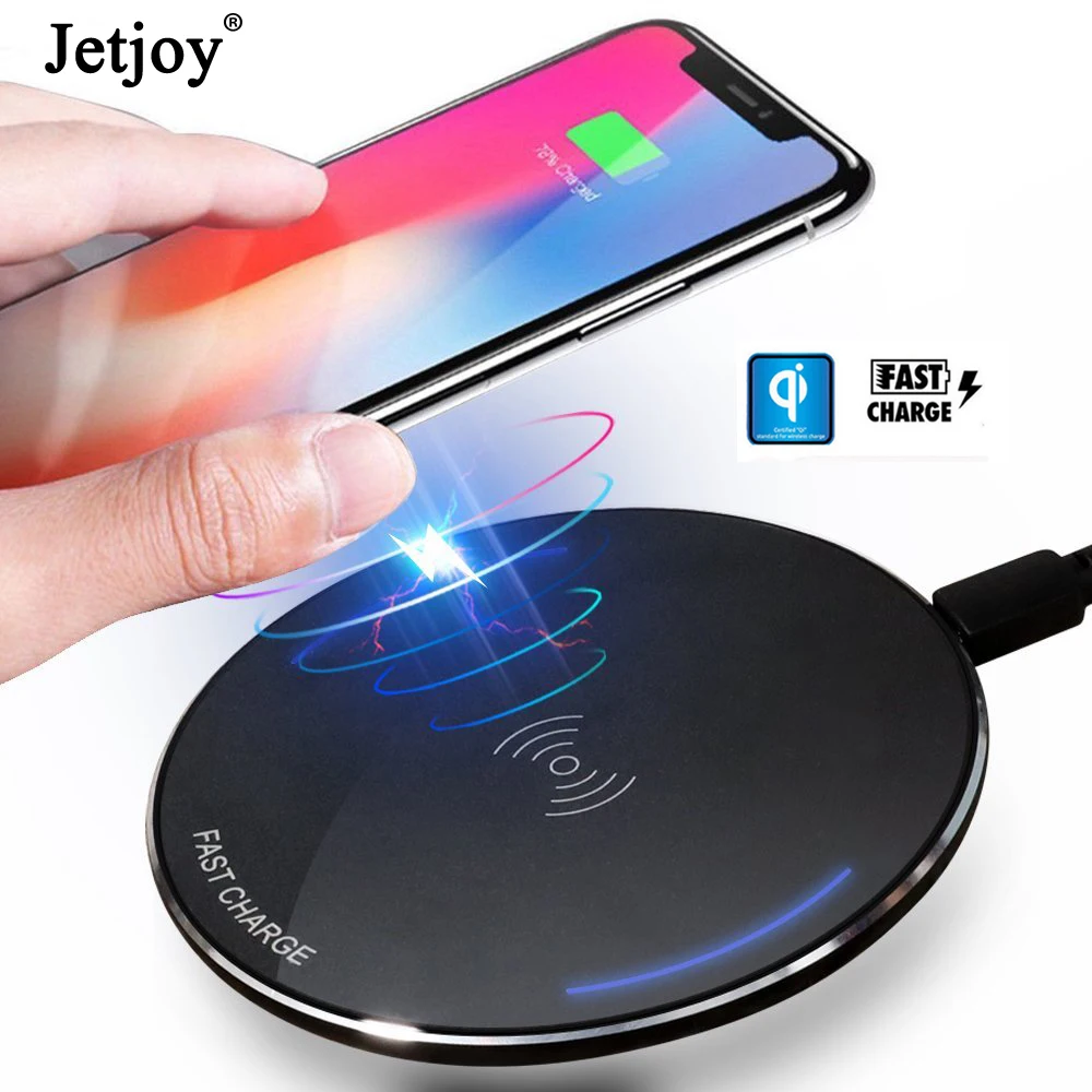 Jetjoy 10W Fast Qi Wireless Charger Pad For iPhone XS Max/XR/XS Wireless Charger Mat for Samsung Galaxy Note 9 S8 S9 Plus
Jetjoy 10W Fast Qi Wireless Charger Pad For iPhone XS Max/XR/XS Wireless Charger Mat for Samsung Galaxy Note 9 S8 S9 Plus