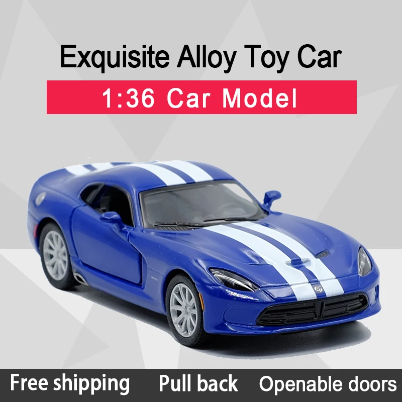 Kinsmart 1:36 2013 SRT Viper GTS Sports Car Alloy Diecast Car Model Toy With Pull Back For Kids Gifts Toy Collection
Kinsmart 1:36 2013 SRT Viper GTS Sports Car Alloy Diecast Car Model Toy With Pull Back For Kids Gifts Toy Collection