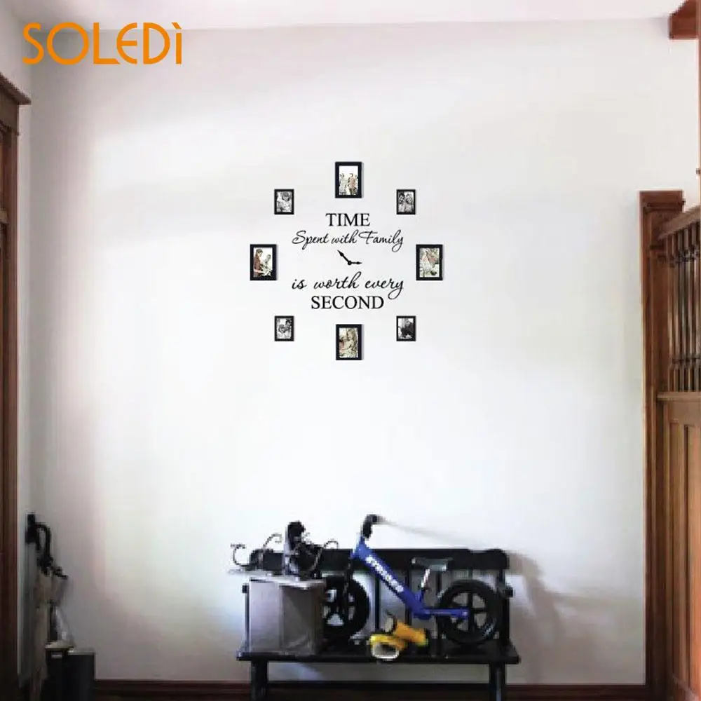 Beautiful English Wall Sticker Black Clock Creative Wall Decal Sticker Time Unique Proverbs Wall Stickers Removable
Beautiful English Wall Sticker Black Clock Creative Wall Decal Sticker Time Unique Proverbs Wall Stickers Removable
