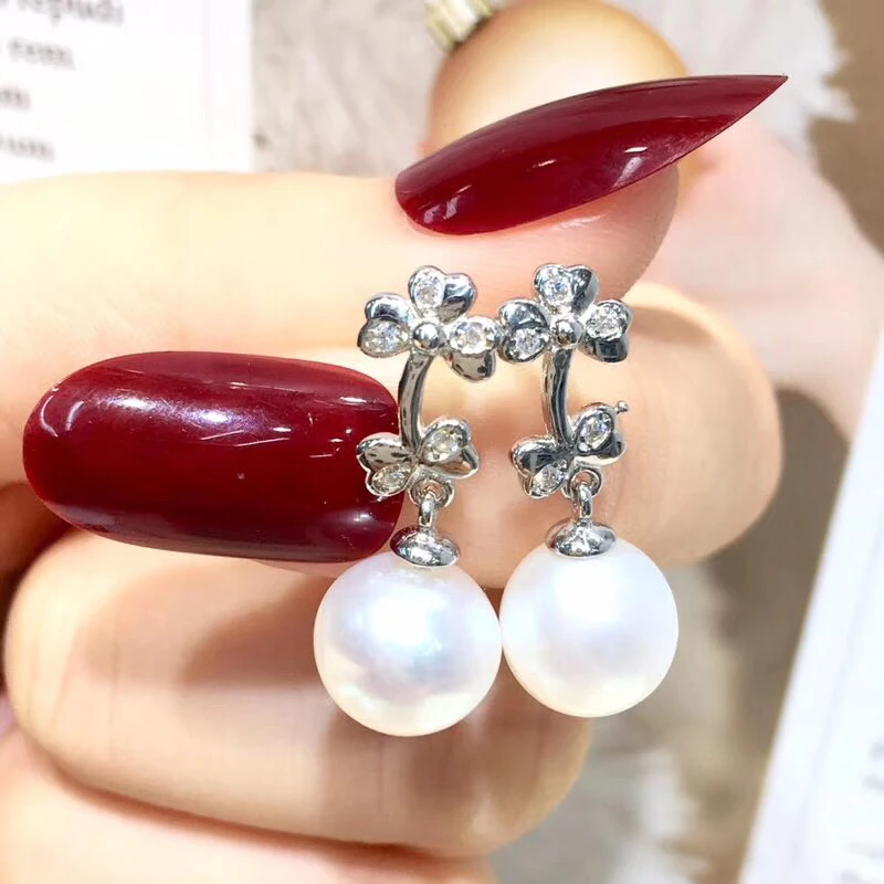 New Design S925 Silver Pearl Earrings Findings Stud Earrings Settings Mountings Parts Mounts for Wedding Gift Bridal Women
New Design S925 Silver Pearl Earrings Findings Stud Earrings Settings Mountings Parts Mounts for Wedding Gift Bridal Women