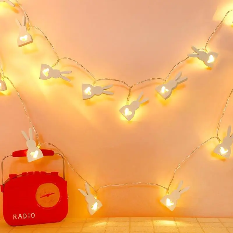 10 20LED Cute Wooden Rabbit Fairy Garland String Light Lumineuse LED Lights Wedding Party Decoration Home
10 20LED Cute Wooden Rabbit Fairy Garland String Light Lumineuse LED Lights Wedding Party Decoration Home