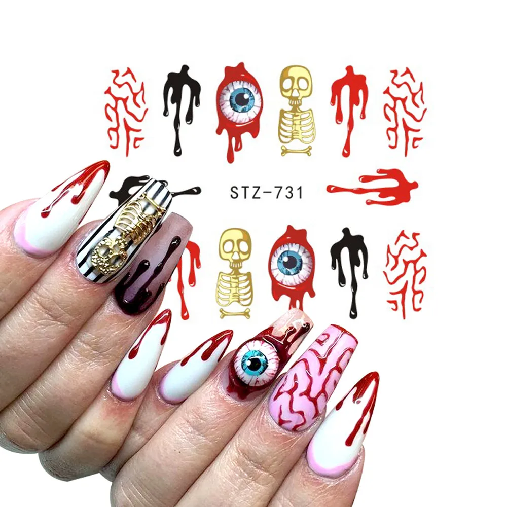 Nails Sticker Art Makeup Tools Halloween Nail Sticker Nail Decoration Horror Design Manicure Nail Art Decorations 8W1
Nails Sticker Art Makeup Tools Halloween Nail Sticker Nail Decoration Horror Design Manicure Nail Art Decorations 8W1