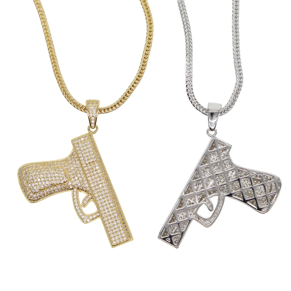 2019 hip hop bling fine jewelry gun pendant with franco chain micro pave bling cz boy men street cool gun punk necklace on sale
2019 hip hop bling fine jewelry gun pendant with franco chain micro pave bling cz boy men street cool gun punk necklace on sale