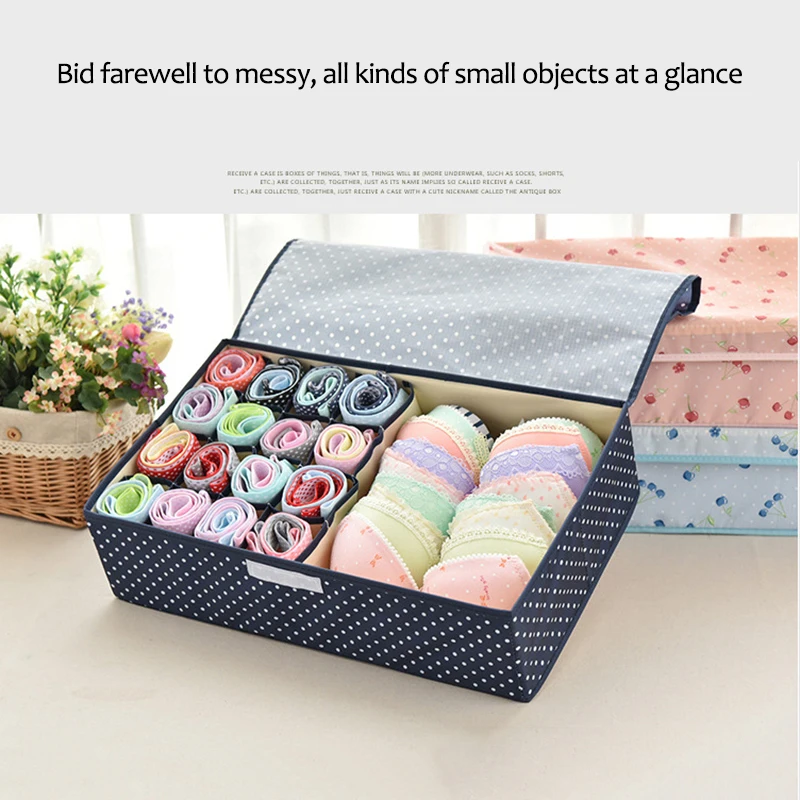 2017 New Washable 17 Grids Underwear Bra Sock Storage Box Oxford Folding Closet Organizer Blue Dot Clothes Container Drawer
2017 New Washable 17 Grids Underwear Bra Sock Storage Box Oxford Folding Closet Organizer Blue Dot Clothes Container Drawer